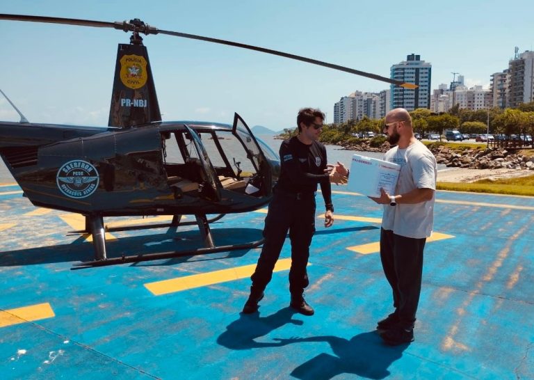 Helicóptero apreendido em operação contra o tráfico auxilia transporte para doação de órgãos no Oeste
