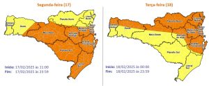 Quase todo o Estado em alerta laranja para condição severa do tempo