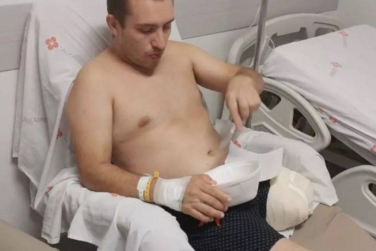 Bactéria carnívora destrói perna de pintor de Ipira e família pede ajuda