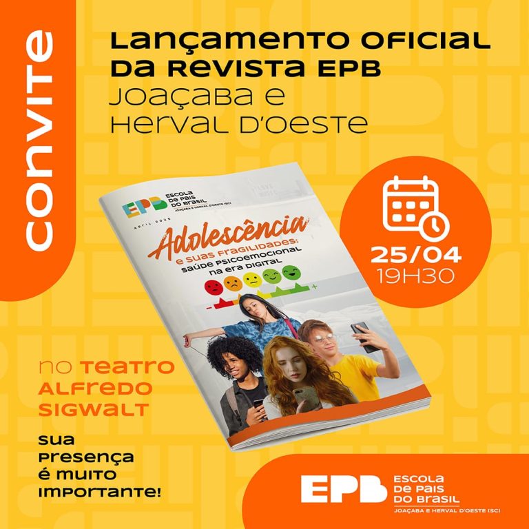 Lançamento da Revista da Escola de Pais do Brasil acontecerá em Joaçaba no dia 25