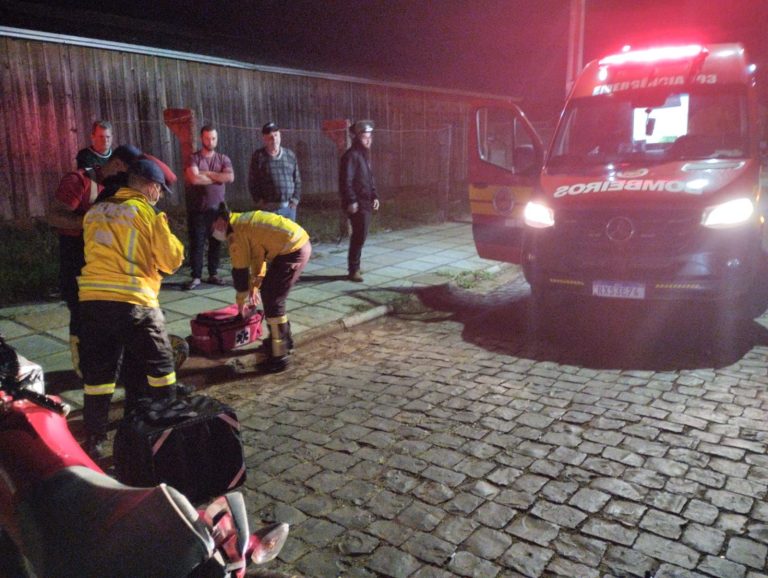 Jovem fica ferido em acidente de trânsito em Curitibanos