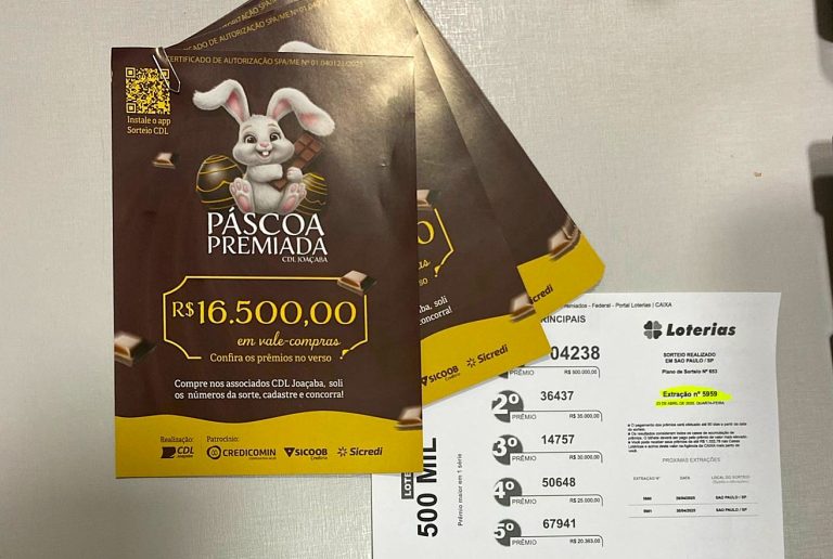 CDL de Joaçaba anuncia ganhadores da promoção “Páscoa Premiada” com R$ 16.500 em prêmios