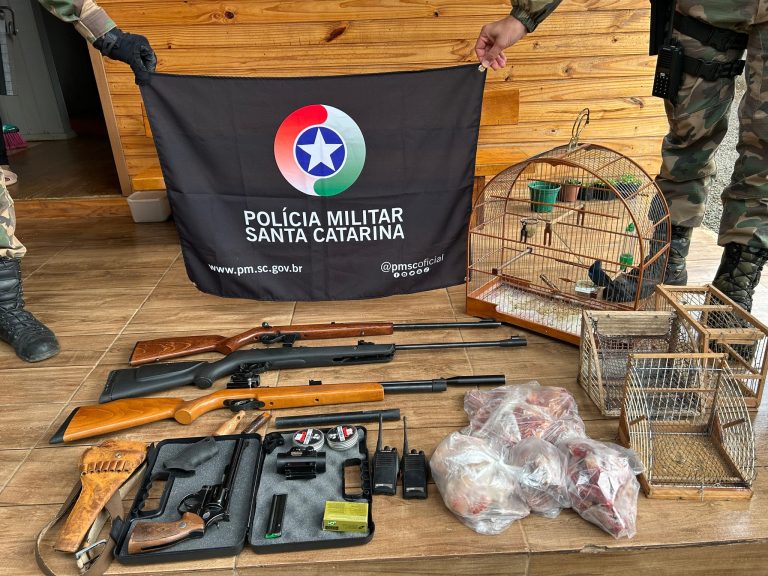 Polícia Militar Ambiental cumpre mandados relacionados à caça ilegal na região de Joaçaba
