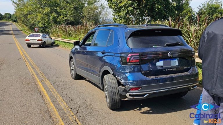 Veículo com placas de Joaçaba se envolve em acidente na SC-150