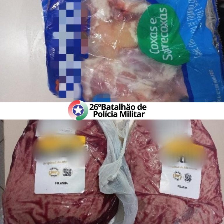 Homem é preso em Joaçaba após furtar carnes de supermercado em Herval d’Oeste