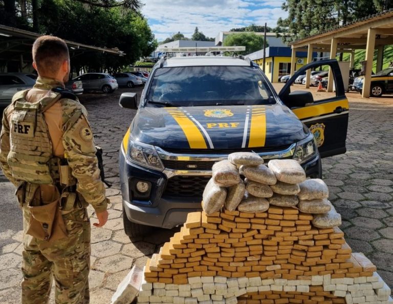 Prejuízo para o crime organizado: Em 36 horas, mais de 660 kg de maconha apreendidos pela PRF em Santa Catarina