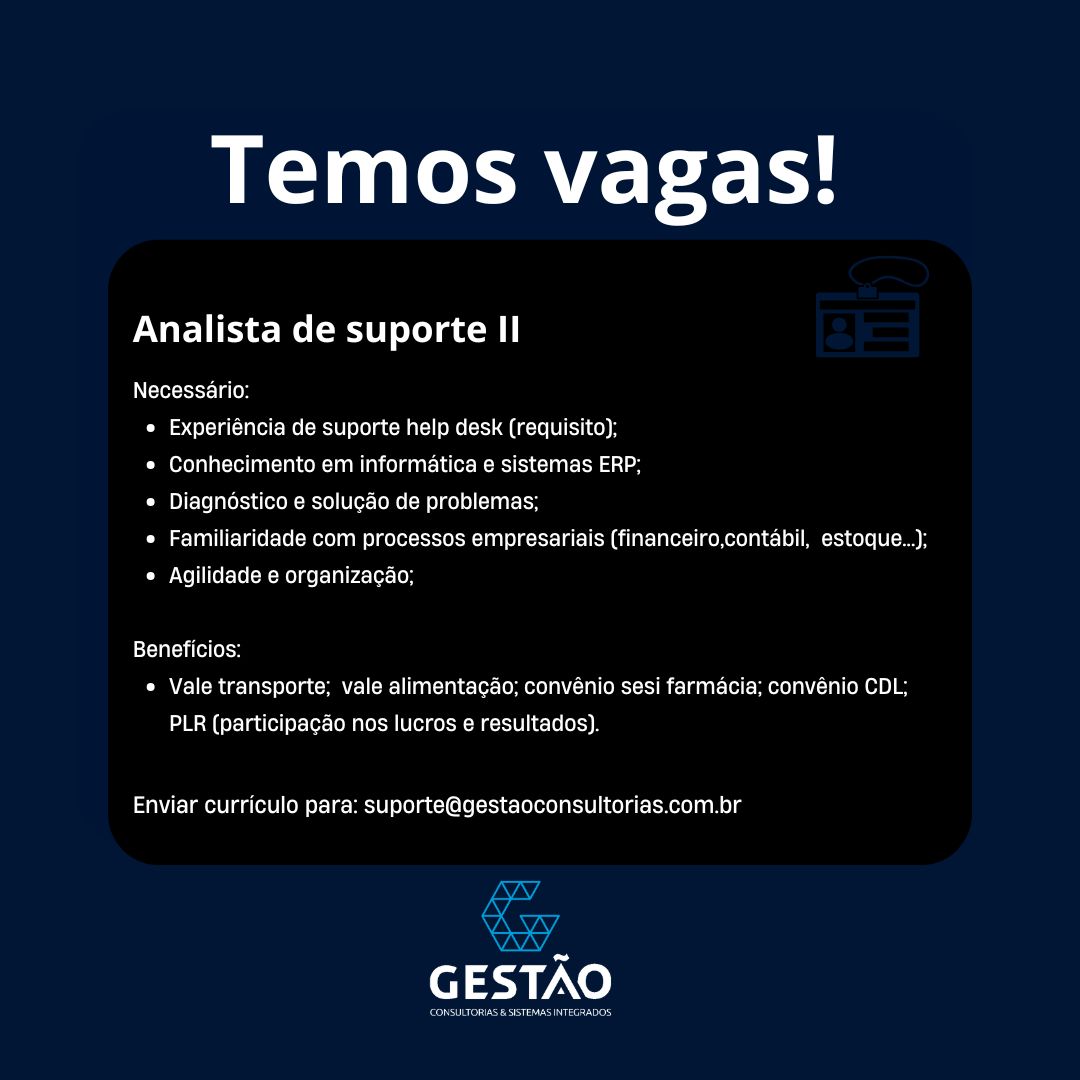 ANALISTA DE SUPORTE II