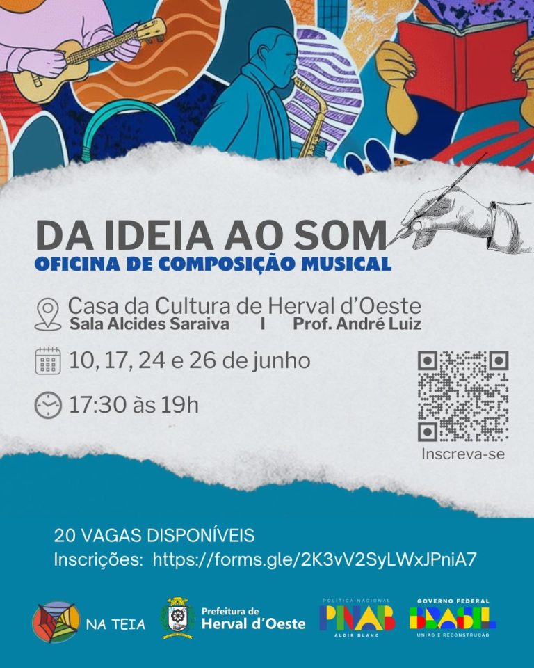 Oficina Gratuita de Composição Musical acontece em Herval d’Oeste