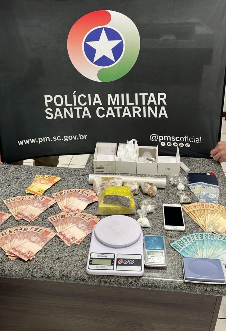 Polícia Militar prende casal por tráfico de drogas em Campos Novos