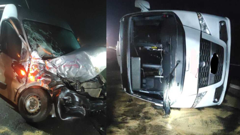 Grave acidente entre van e ônibus deixa feridos na BR-282