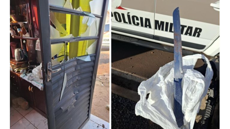 Homem é preso após agredir mãe e parentes em Água Doce; vítima foi perseguida com faca pela rua