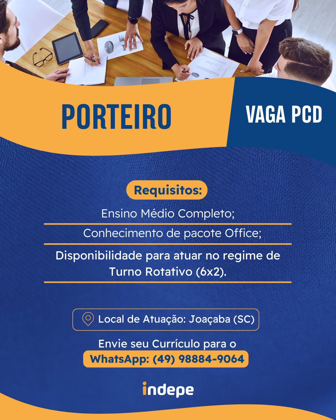 Porteiro – Vaga PCD