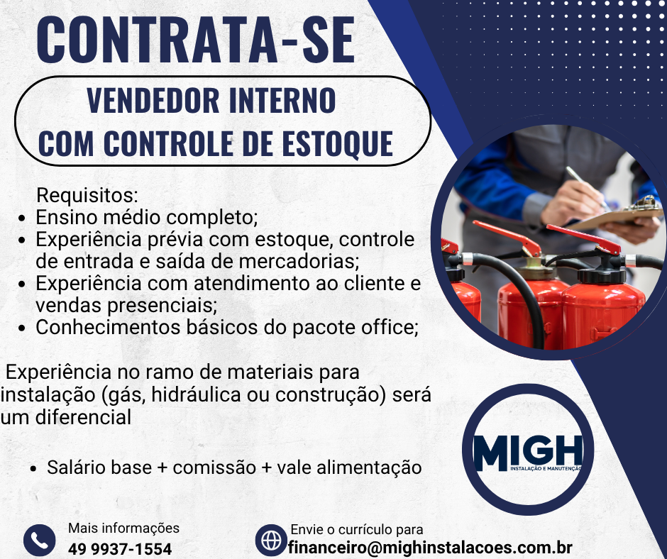 Vendedor Interno com controle de Estoque