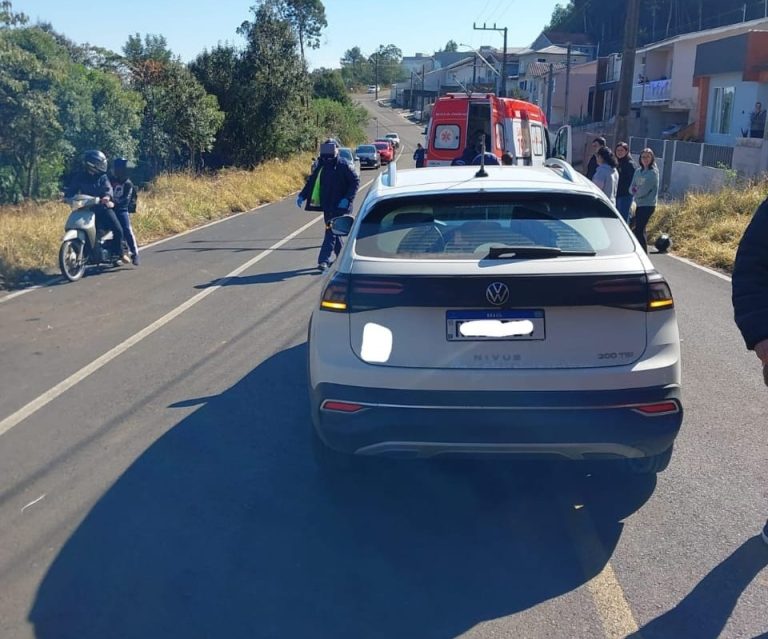 Criança é atropelada por carro em Videira
