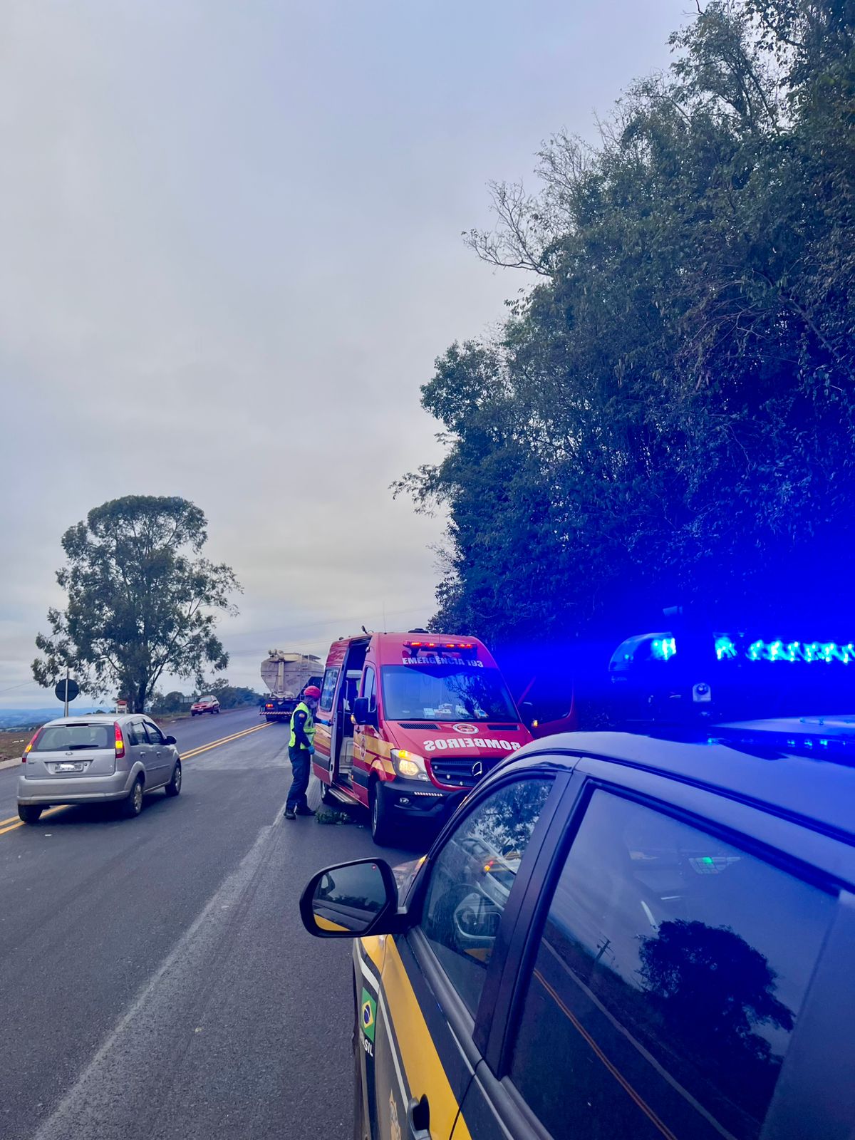 Motociclista fica ferido após colisão na BR-158