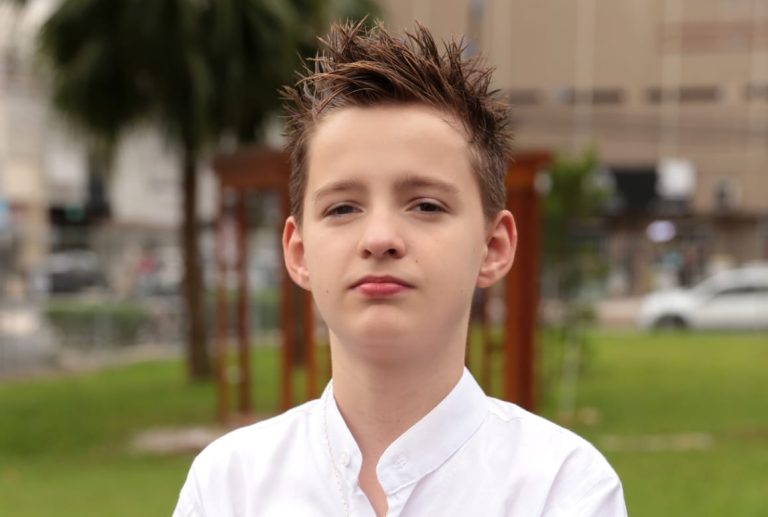Filho de família de Luzerna participa do quadro Pequenos Gênios, da TV Globo
