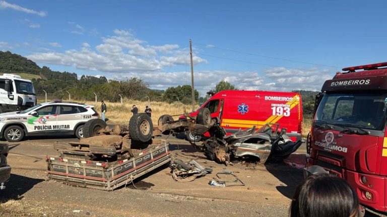 Vice-prefeito de Pinheiro Preto fica ferido em grave acidente na SC-135