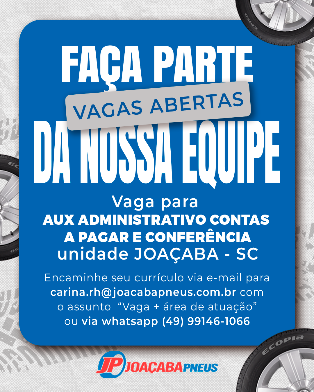Auxiliar Administrativo Contas a Pagar e Conferência