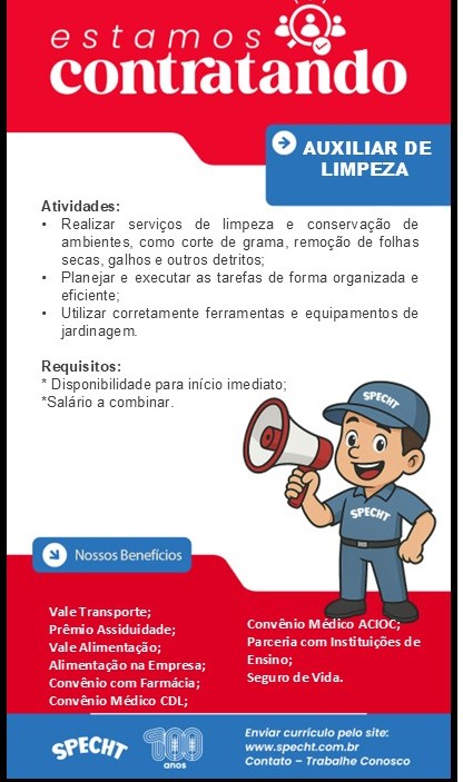 Auxiliar de limpeza