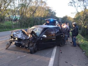 Acidente com vários veículos deixa feridos na BR-282, em Erval Velho