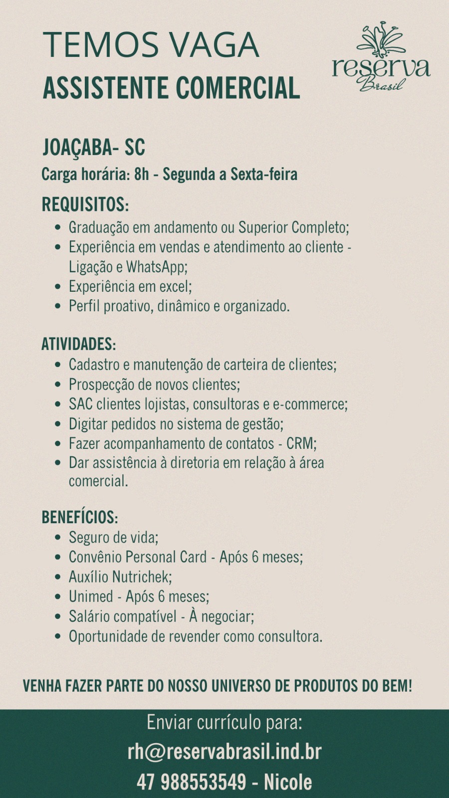 Assistente Comercial