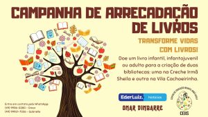 Creche Irmã Sheila e produtor cultural Omar Dimbarre lançam campanha “Transforme Vidas com Livros!”