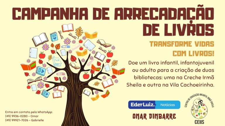 Creche Irmã Sheila e produtor cultural Omar Dimbarre lançam campanha “Transforme Vidas com Livros!”