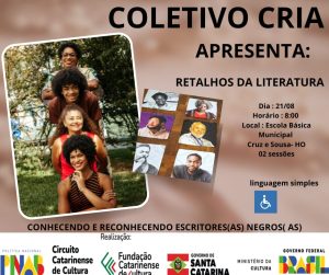 Coletivo CRIA Apresenta Espetáculo “Retalhos da Literatura” em Circuito Cultural em cidades da região