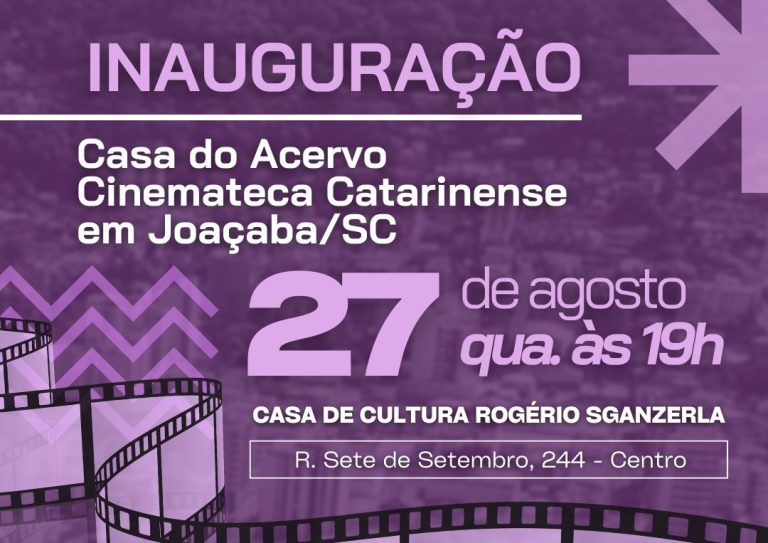 Cinemateca Catarinense inaugura Casa do Acervo na Casa de Cultura Rogério Sganzerla em Joaçaba