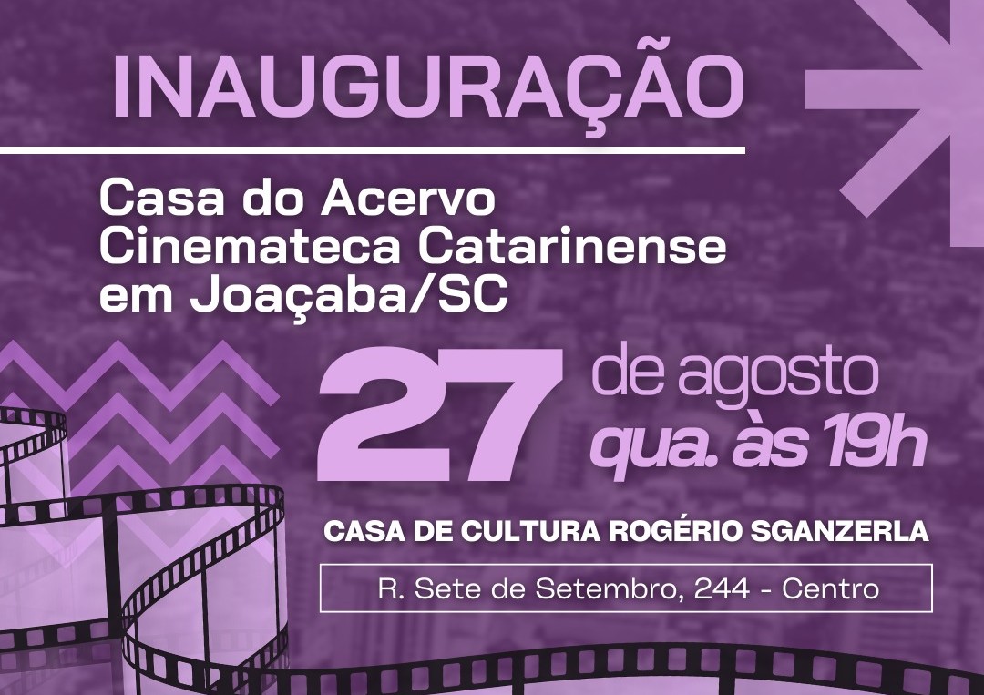 Cinemateca Catarinense inaugura Casa do Acervo na Casa de Cultura Rogério Sganzerla em Joaçaba