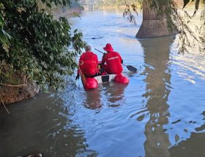 Bombeiros encontram corpo no Rio do Peixe, em Videira