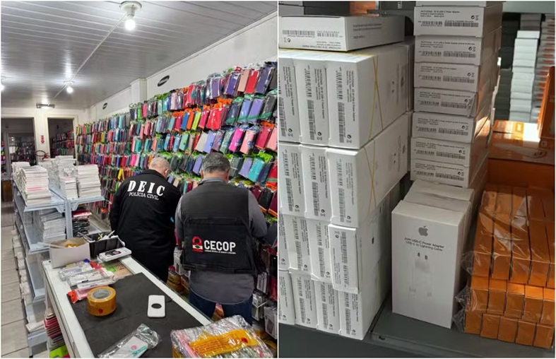 Rede de pirataria com produtos da Apple em SC é alvo de operação