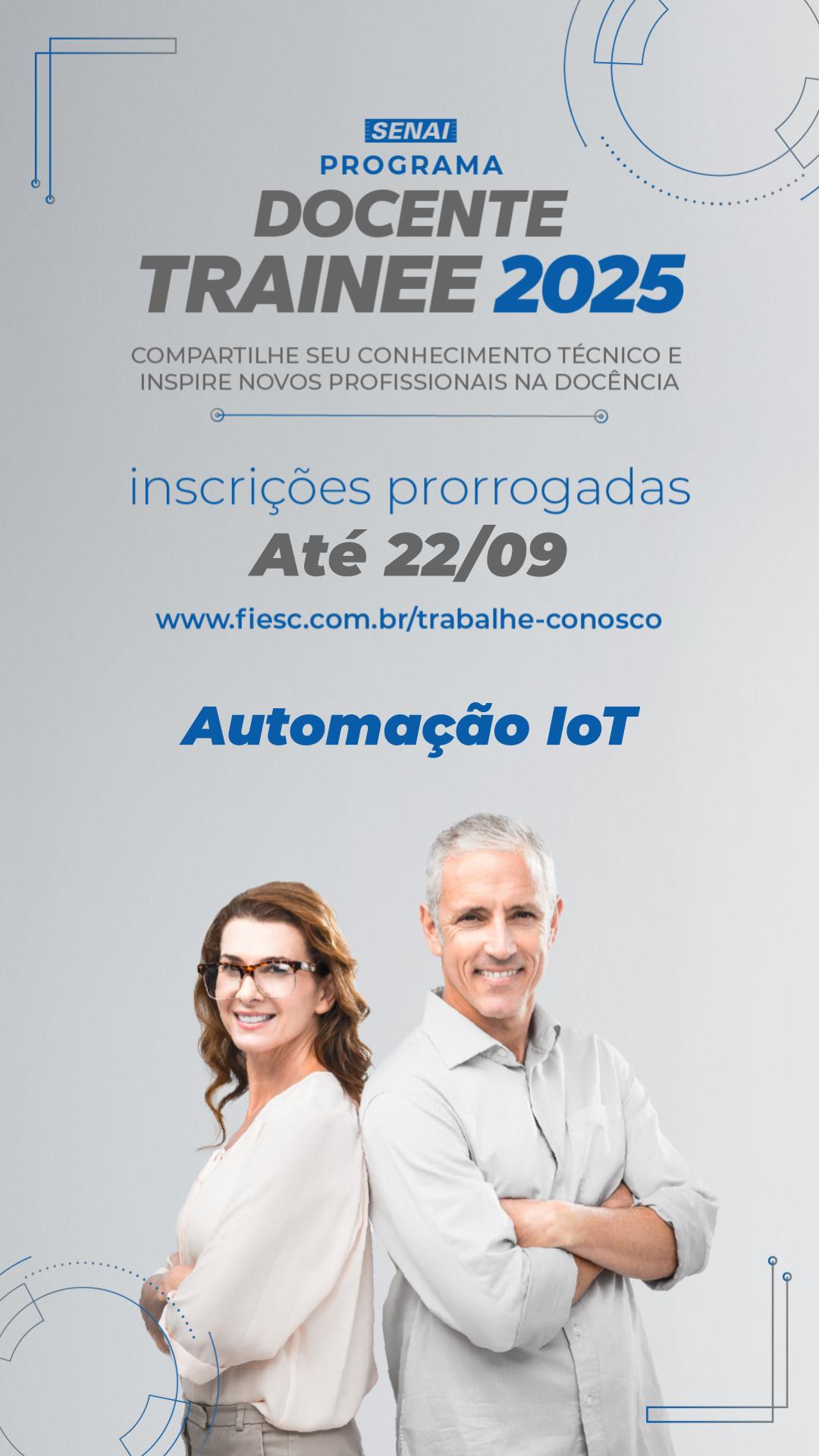 Docente Trainee com atuação em Automação IoT