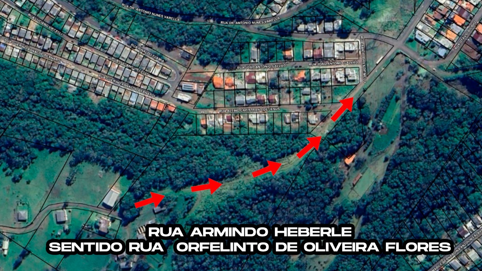 Vereador sugere abertura de via entre Vila Remor e Jardim Itália, em Joaçaba