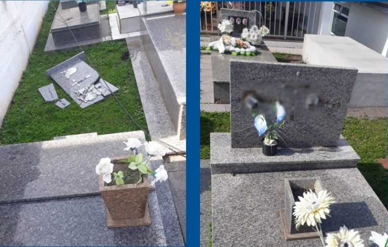 Virou moda: Cemitério de Erval Velho é alvo de vandalismo e caso gera indignação