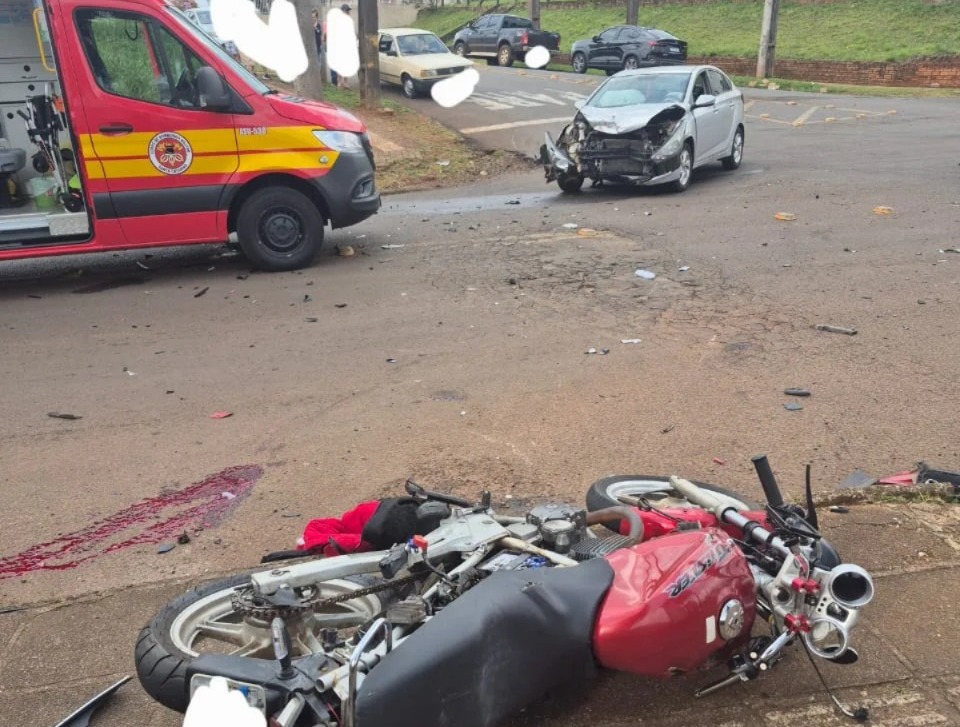 Homem furta motocicleta e sofre acidente grave com amputação no Oeste