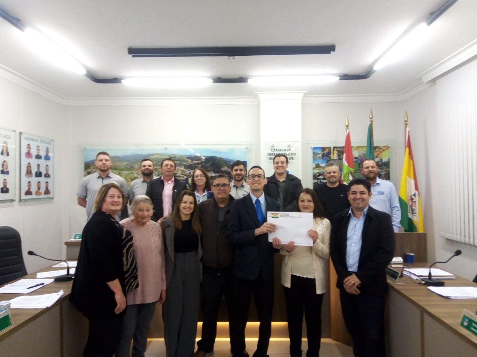 Comunicador Wilian é homenageado pelo trabalho realizado em Luzerna