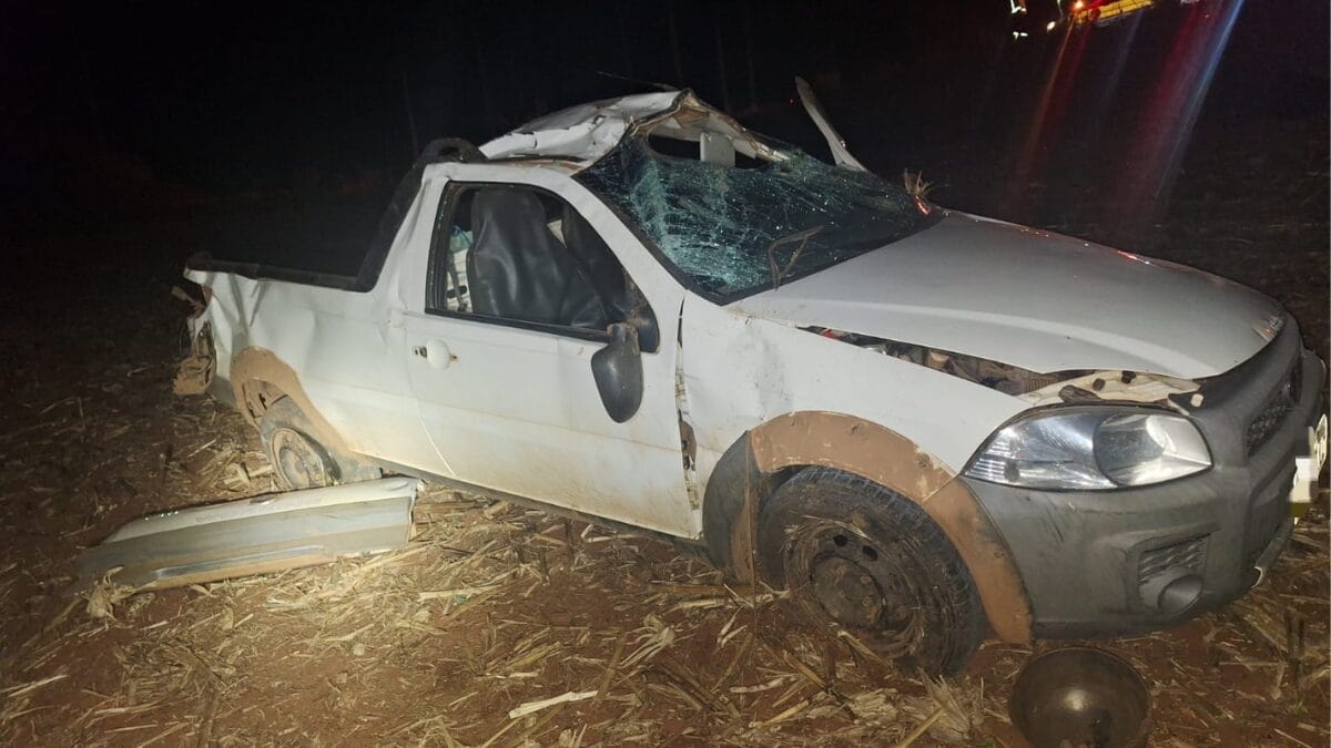 Idoso perde a vida em capotamento no Oeste de SC