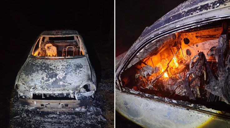 Três são presos por furto e incêndio em veículo