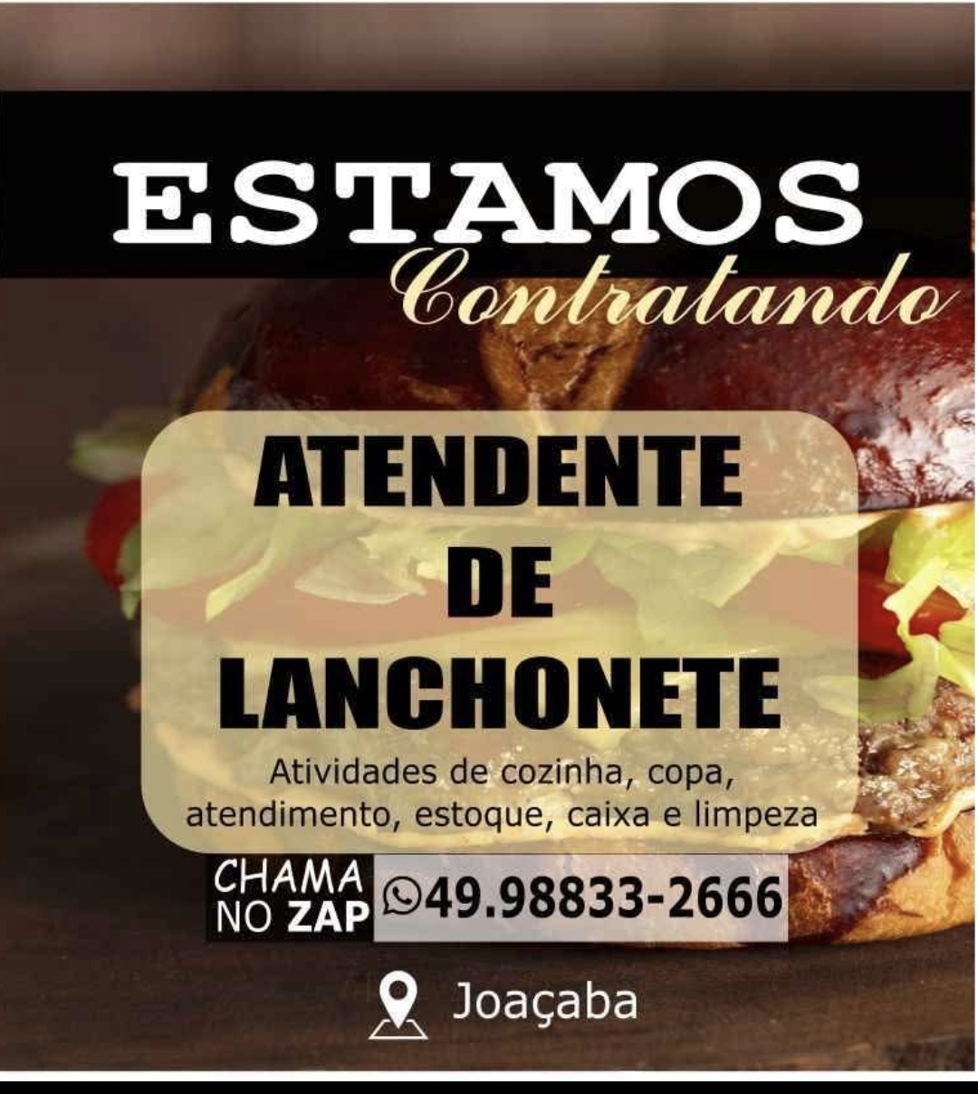 Atendente de lanchonete (caixa e copa)