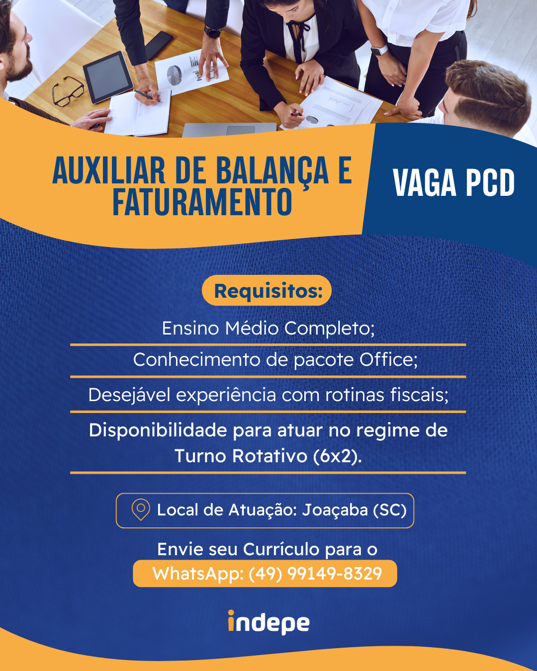 Vaga PCD – Auxiliar de Balança e Faturamento