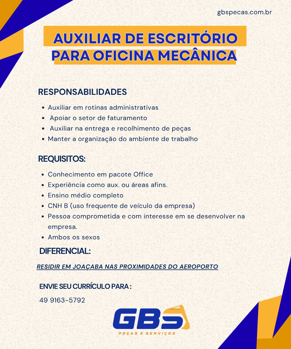 AUXILIAR DE ESCRITÓRIO