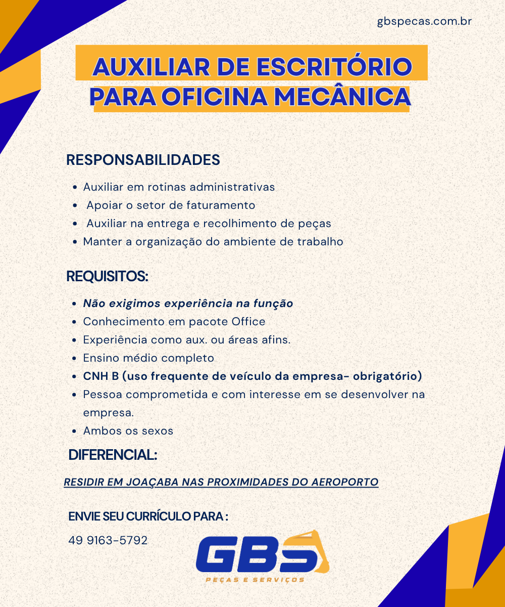 AUXILIAR DE ESCRITÓRIO