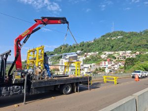 Joaçaba recebe estação de monitoramento hidrometeorológico da Defesa Civil Estadual
