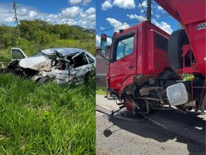 Colisão entre caminhão e carro deixa uma pessoa morta em Santa Catarina