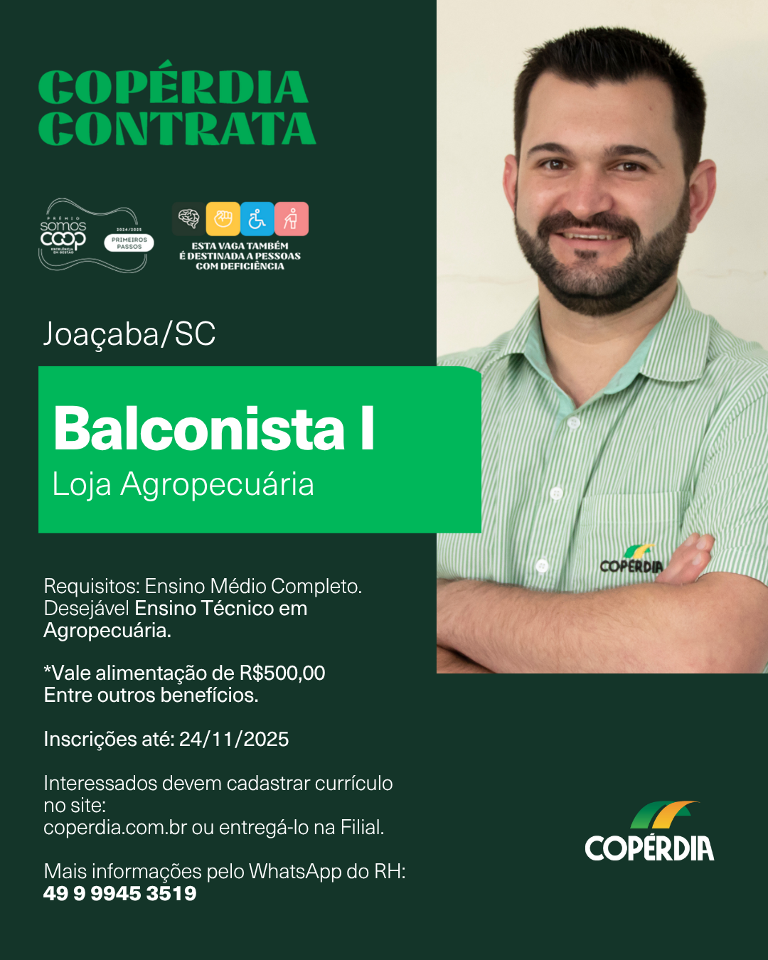 Balconista I – Loja Agropecuária Joaçaba/SC