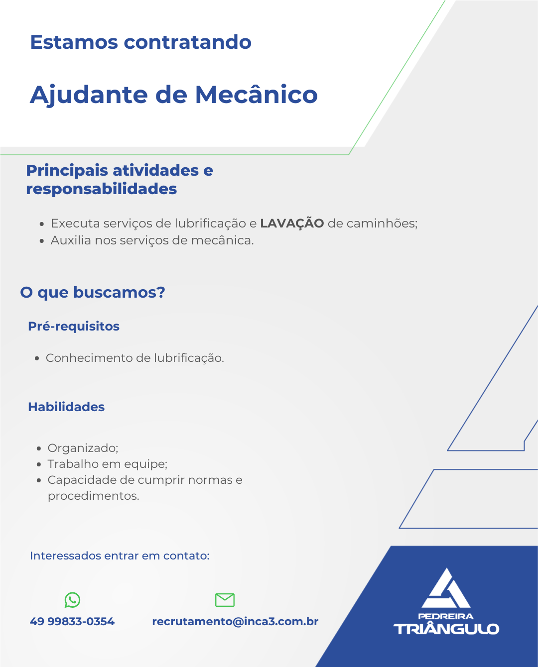 AJUDANTE DE MECÂNICO
