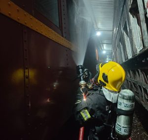 Princípio de incêndio atinge vagão turístico em Piratuba na noite de sábado