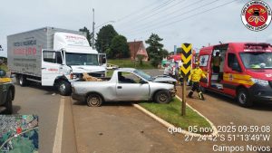 Vídeo flagra momento do acidente que matou motorista em Campos Novos