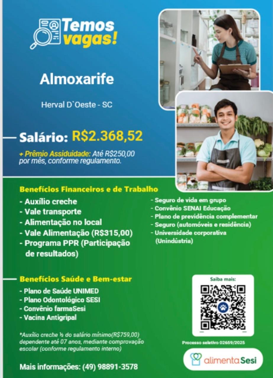 Almoxarife I  – HERVAL D’OESTE